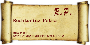 Rechtorisz Petra névjegykártya