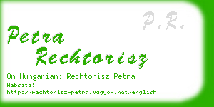 petra rechtorisz business card